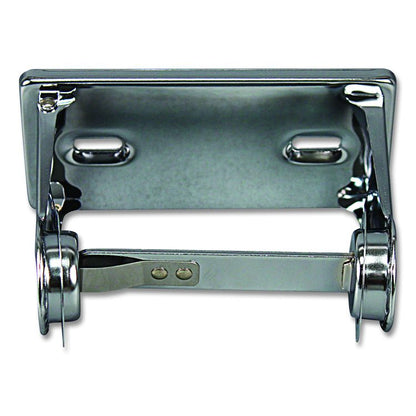 Single Roll Toilet Tissue Dispenser, 6.5 x 4.5 x 2.75, Chrome, 1 Dozen