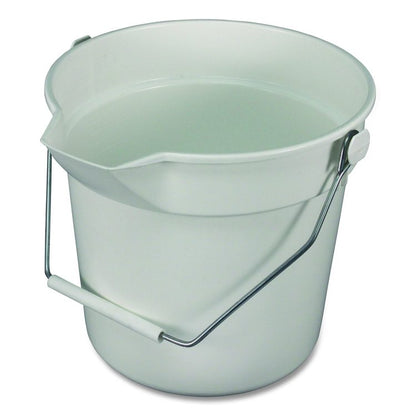 Deluxe Heavy-Duty Bucket, Polypropylene, Gray, 10.63" Diameter