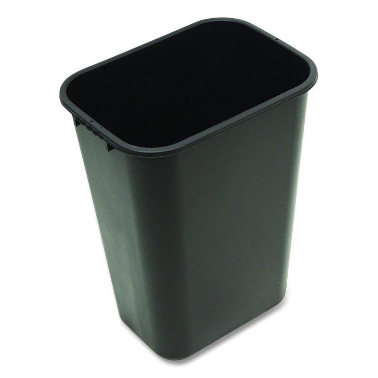 Soft-Sided Wastebasket, 41 qt, Polyethylene, Black