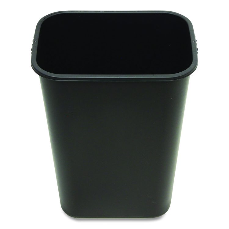 Soft-Sided Wastebasket, 41 qt, Polyethylene, Black