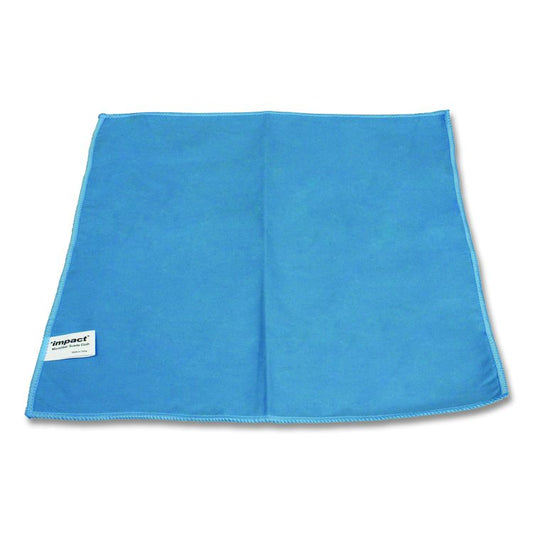 Lightweight Microfiber Cloths, 16 x 16, Blue, 12/Pack, 18 Packs/Carton