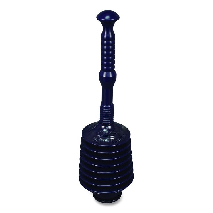 Deluxe Professional Plunger, 11.2" Plastic Handle, 6" dia, Black, 6/Carton