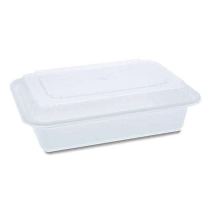 Newspring VERSAtainer Microwavable Containers, Base/Lid Combo, 8.8 x 6 x 2.5, White/Clear, Plastic, 150/Carton