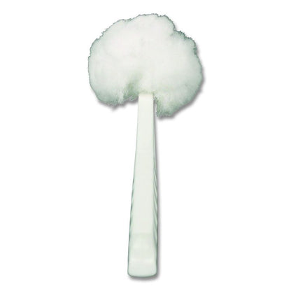 Deluxe Toilet Bowl Mop, 10" Handle, 4.5" Mop Head, White, 25/Carton