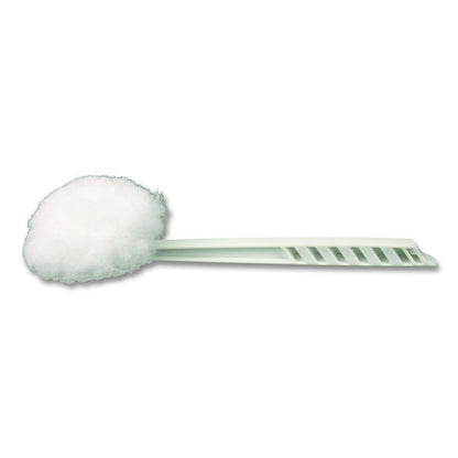 Deluxe Toilet Bowl Mop, 10" Handle, 4.5" Mop Head, White, 25/Carton