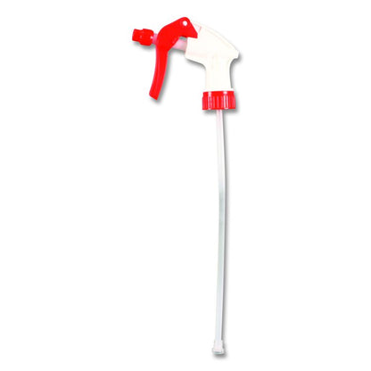 General Purpose Trigger Sprayer, 9.88" Tube, Fits 32 oz Bottles, Red/White, 24/Carton