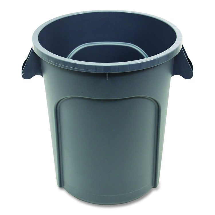 Value-Plus Containers, 20 gal, Low-Density Polyethylene, Gray