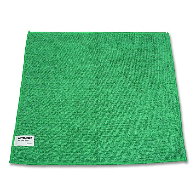 Lightweight Microfiber Cloths, 16 x 16, Green, 240/Carton