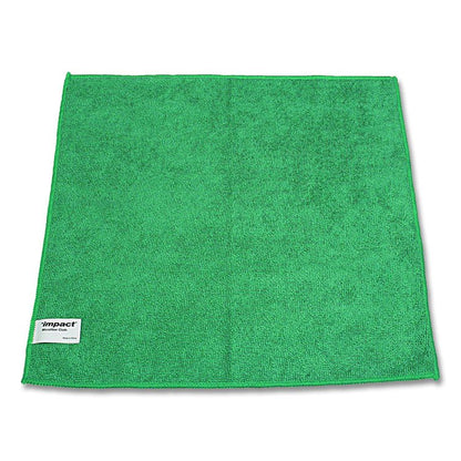 Lightweight Microfiber Cloths, 16 x 16, Green, 240/Carton