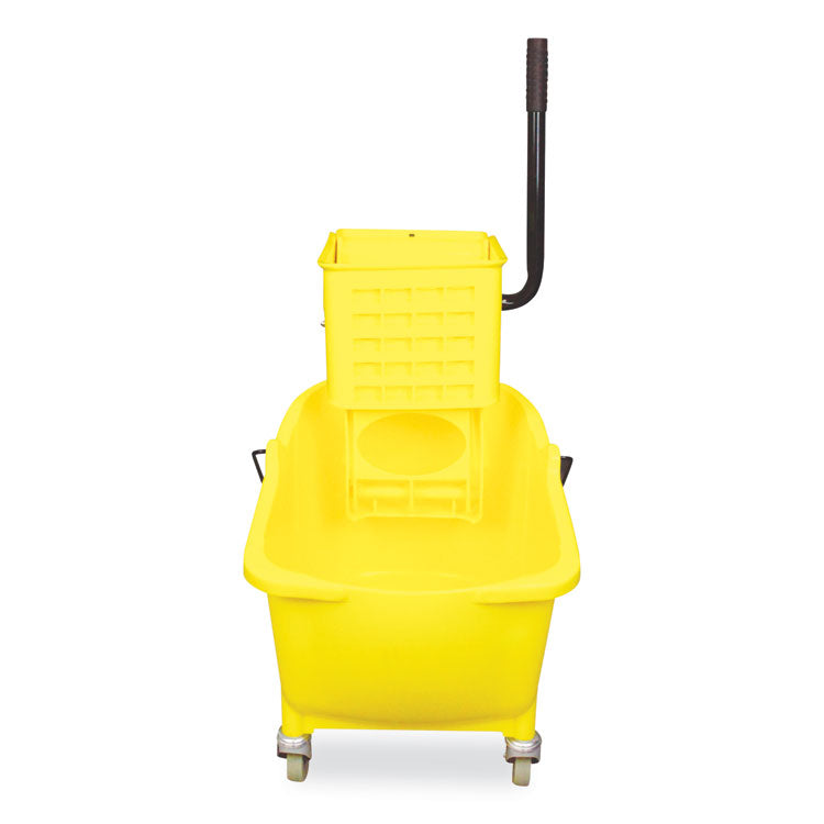 Side-Press Wringer and Plastic Bucket Combo, 12 to 32 oz, Yellow