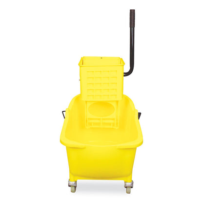 Side-Press Wringer and Plastic Bucket Combo, 12 to 32 oz, Yellow