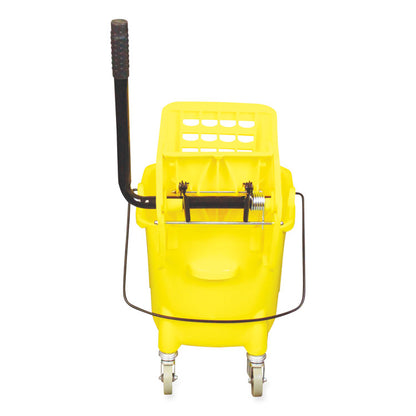 Side-Press Wringer and Plastic Bucket Combo, 12 to 32 oz, Yellow