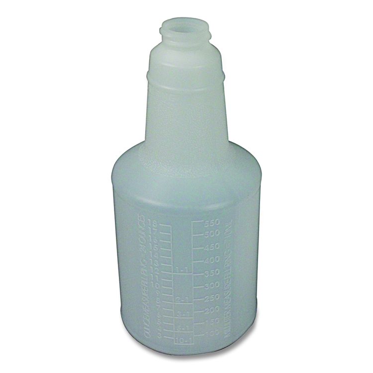 Plastic Bottles with Graduations, 24 oz, Clear, 24/Carton