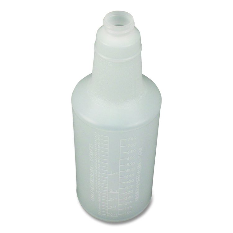 Plastic Bottles with Graduations, 32 oz, Clear, 12/Carton