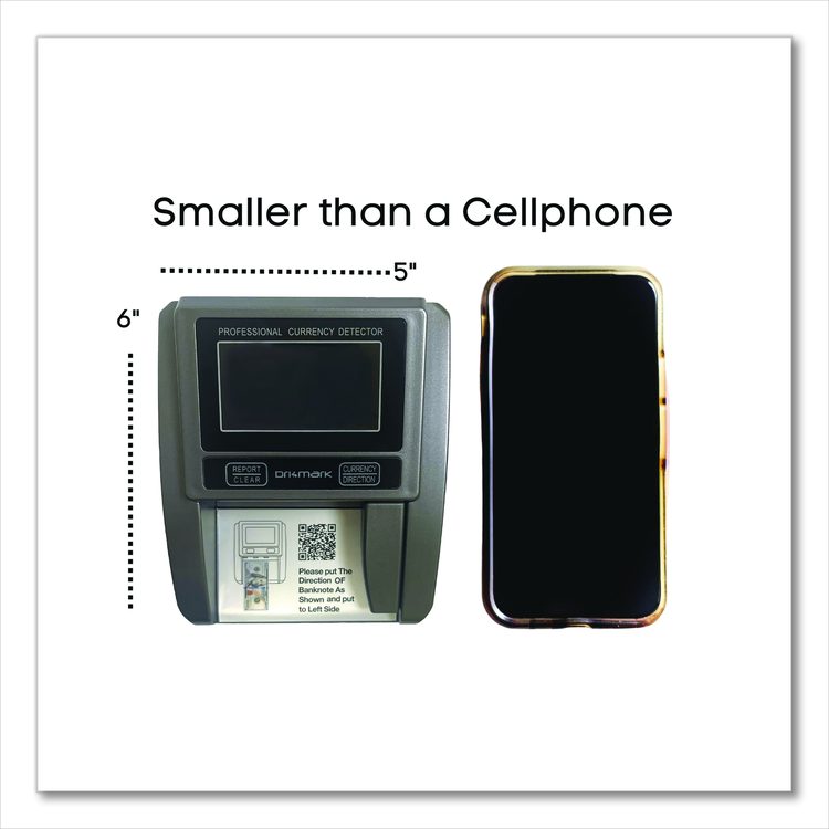 Counterfeit Detector Machine for USD, 5 Detection Methods, 4.5" x 5.5" x 3.5", Black