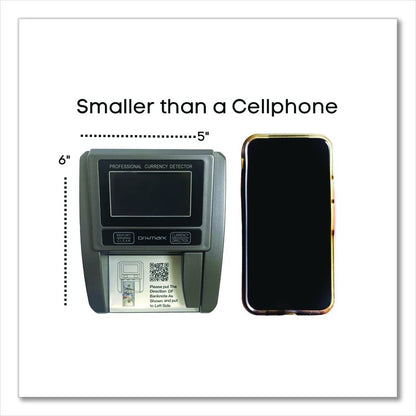 Counterfeit Detector Machine for USD, 5 Detection Methods, 4.5" x 5.5" x 3.5", Black
