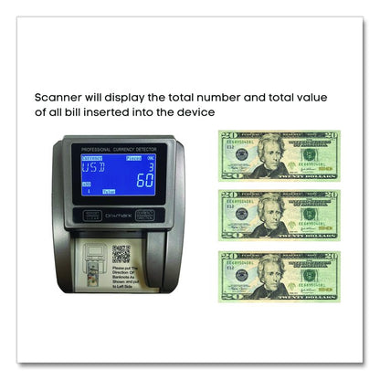 Counterfeit Detector Machine for USD, 5 Detection Methods, 4.5" x 5.5" x 3.5", Black