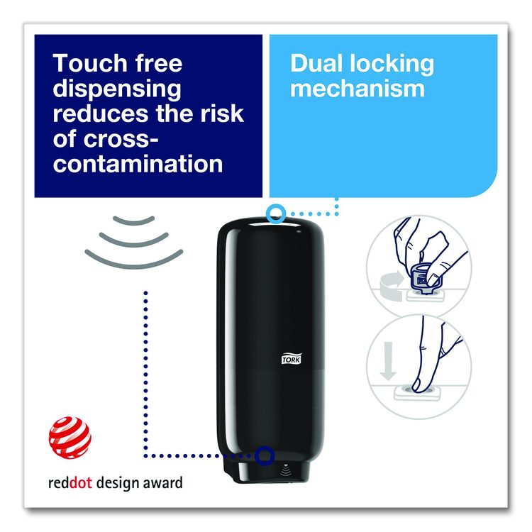 Skincare Dispenser with Intuition Sensor, 1 L, 4.4 x 4.5 x 11.5, Black