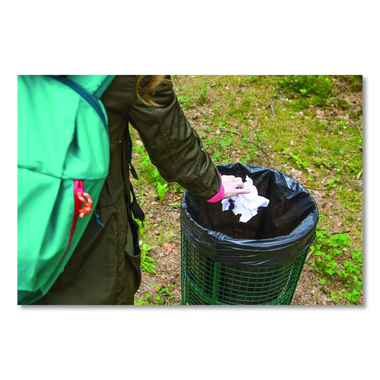 Eco Blend Max Can Liners, 45 gal, 0.8 mil, 40" x 46", Black, 25 Bags/Roll, 6 Rolls/Carton