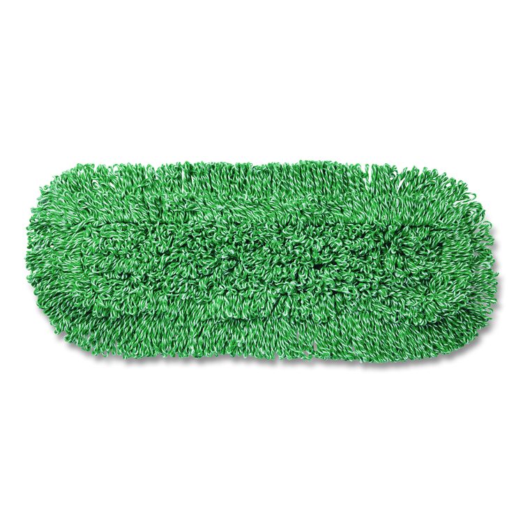 Microfiber Looped-End Dust Mop Heads, 48 x 5, Green, 12/Carton