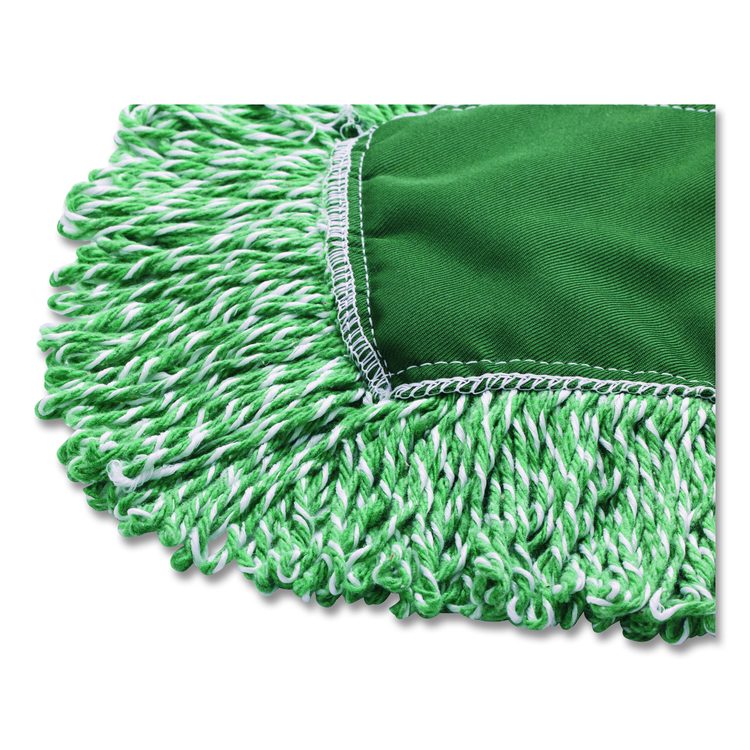 Microfiber Looped-End Dust Mop Heads, 48 x 5, Green, 12/Carton