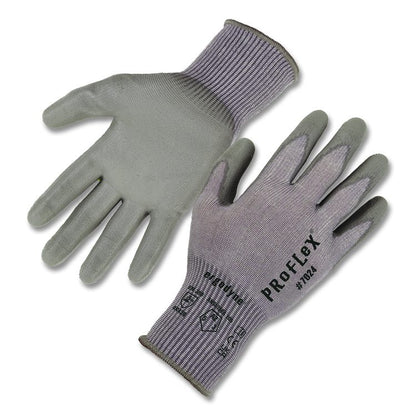 ProFlex 7024 ANSI A2 PU Coated CR Gloves, EN388: 4X42B, 7" Long, X-Small, Gray, Pair