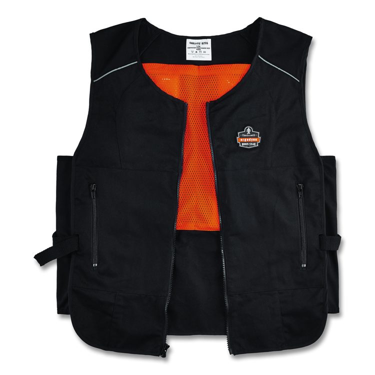 Chill-Its 6255 Lightweight Phase Change Cooling Vest, Cotton/Polyester, 2X-Large/3X-Large, Black