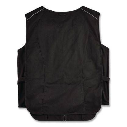Chill-Its 6260 Lightweight Phase Change Cooling Vest with Packs, Cotton/Poly, 2X-Large/3X-Large, Black