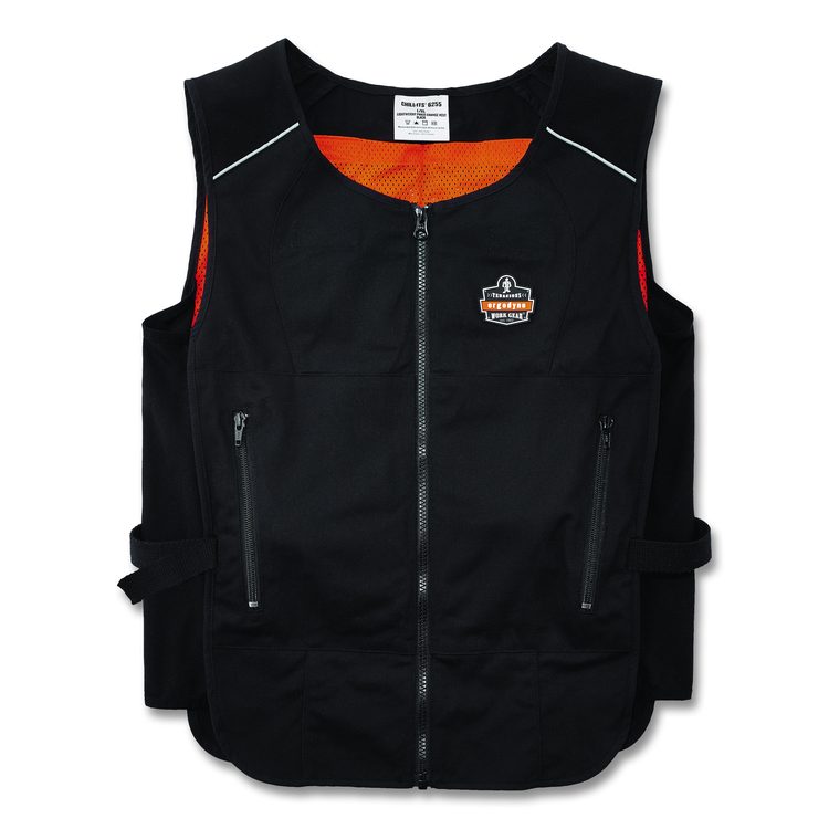 Chill-Its 6255 Lightweight Phase Change Cooling Vest, Cotton/Polyester, 2X-Large/3X-Large, Black
