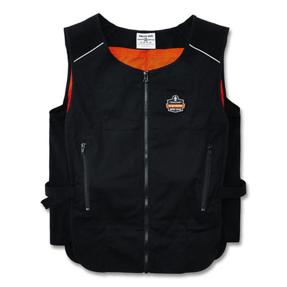 Chill-Its 6255 Lightweight Phase Change Cooling Vest, Cotton/Polyester, 2X-Large/3X-Large, Black