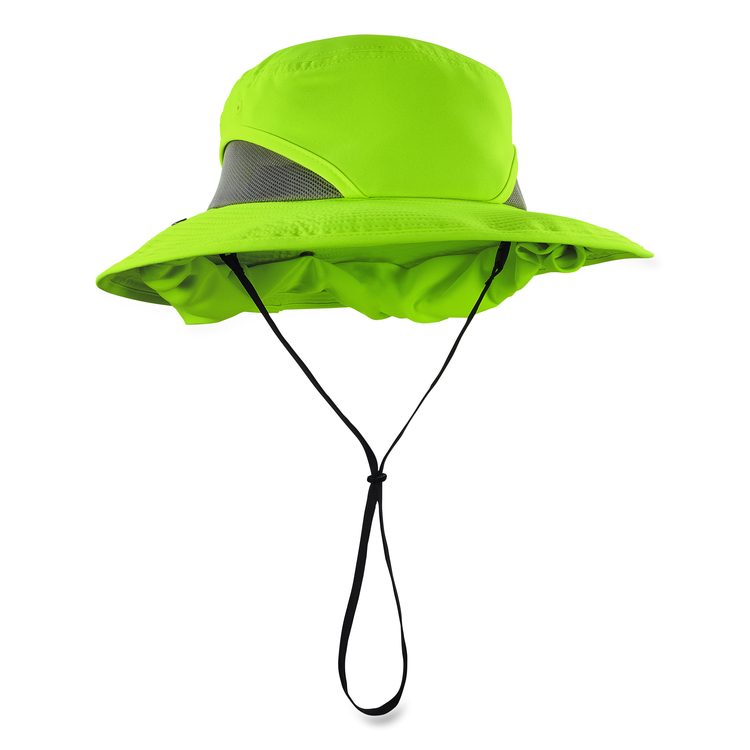 Chill-Its 8934 Ranger Hat with Neck Shade, Microfiber/Polyester, Small/Medium, Lime
