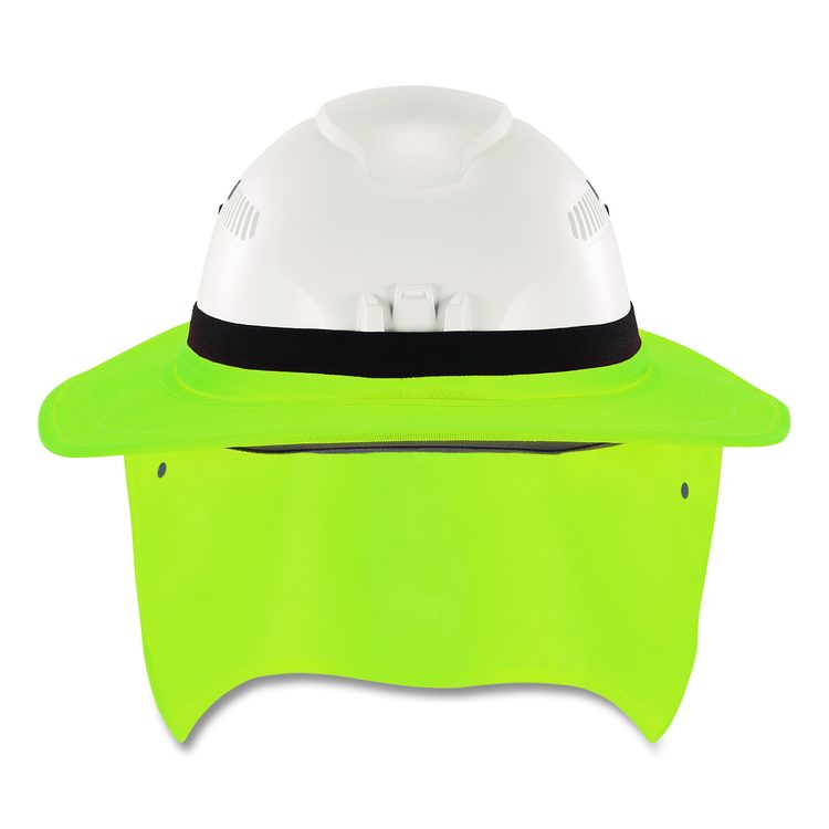 Chill-Its 6661 Universal Hard Hat Brim with Neck Shade, Lime