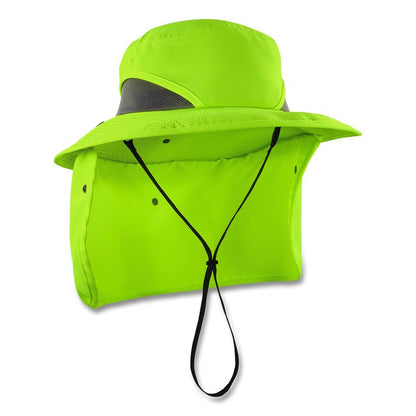 Chill-Its 8934 Ranger Hat with Neck Shade, Microfiber/Polyester, Small/Medium, Lime