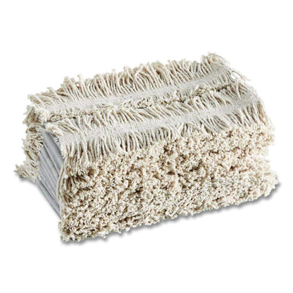 Cut To Length Dust Mops, Cotton, White, Cut-End, 5 x 40 Ft, 1 Box