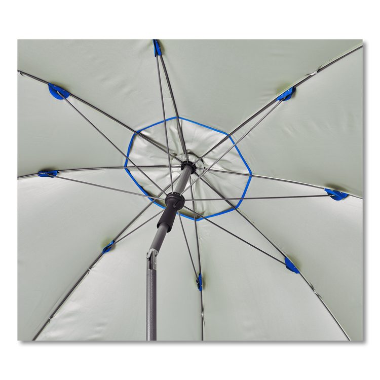 Shax 6100 Lightweight Work Umbrella, 90" Span, 92" Long, Blue Canopy