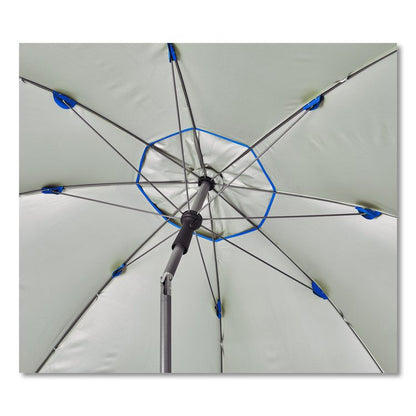 Shax 6100 Lightweight Work Umbrella, 90" Span, 92" Long, Blue Canopy