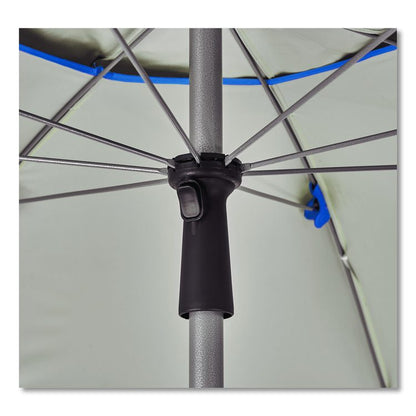 Shax 6100 Lightweight Work Umbrella, 90" Span, 92" Long, Blue Canopy