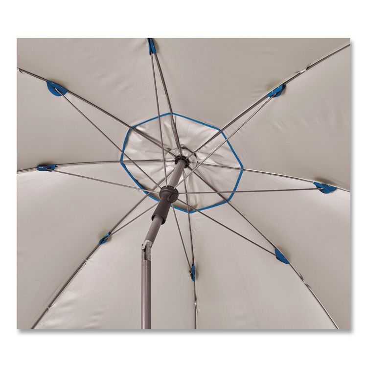 SHAX 6199 Lightweight Work Umbrella and Stand Kit, 90" Span, 92" Long, Blue Canopy