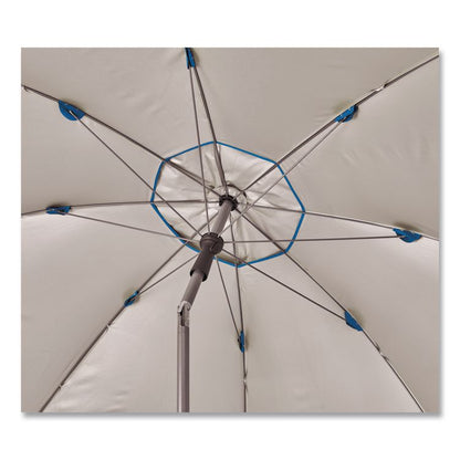 SHAX 6199 Lightweight Work Umbrella and Stand Kit, 90" Span, 92" Long, Blue Canopy
