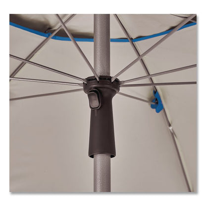 SHAX 6199 Lightweight Work Umbrella and Stand Kit, 90" Span, 92" Long, Blue Canopy