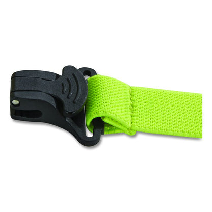 Squids 3155 Elastic Lanyard with Clamp, 2 lb Max Working Capacity, 18"-48" Long, Lime, 10/Pack