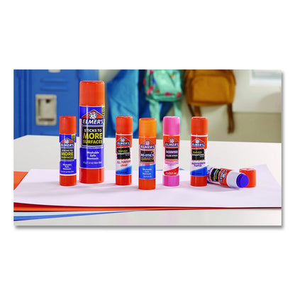 Glitter Glue Sticks, 0.21 oz, Applies Assorted Colors, Dries Clear Glitter, 4/Pack