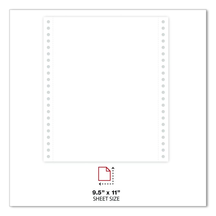 Printout Paper, 3-Part, 15 lb Bond Weight, 9.5 x 11, White/Canary/Pink, 1,200/Carton