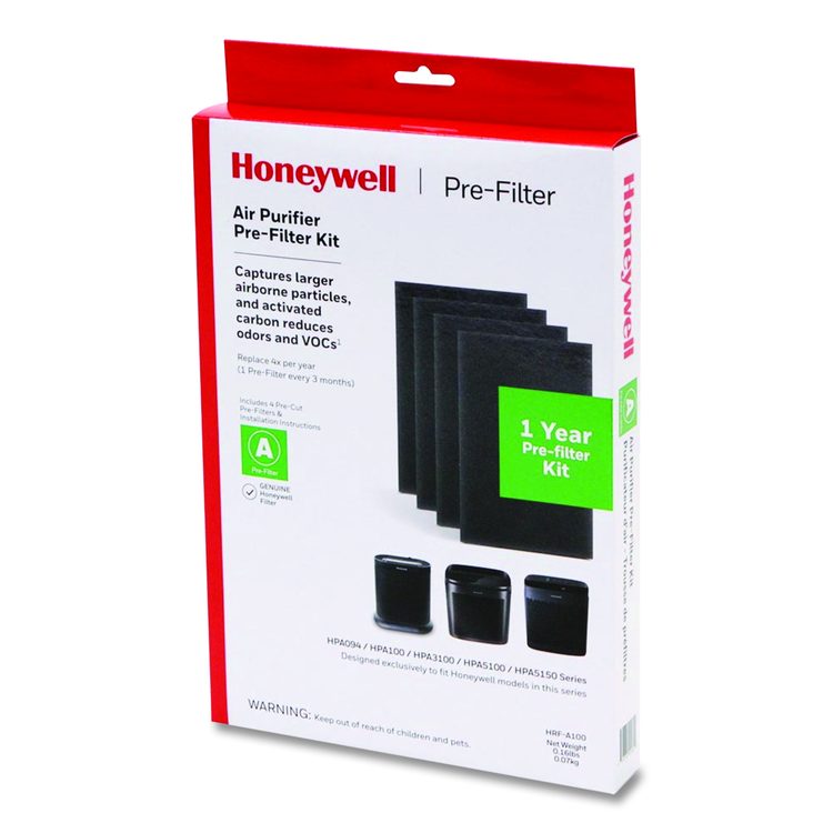 Pre-Cut Carbon Pre-Filter, Fits Models: HPA094/HPA100/HPA101/HPA104/HPA105/HPA106/HPA3100/HPA5100/HPA5150, Box of 4 Filters