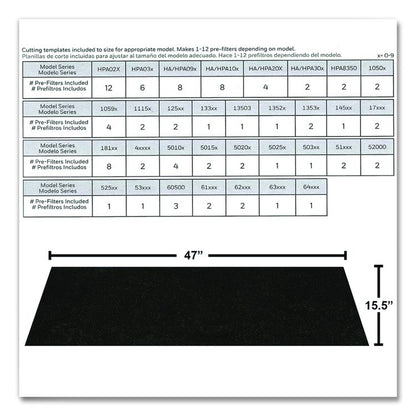 Filter A Plus Household Odor and Gas Reducing Universal Pre-Filter