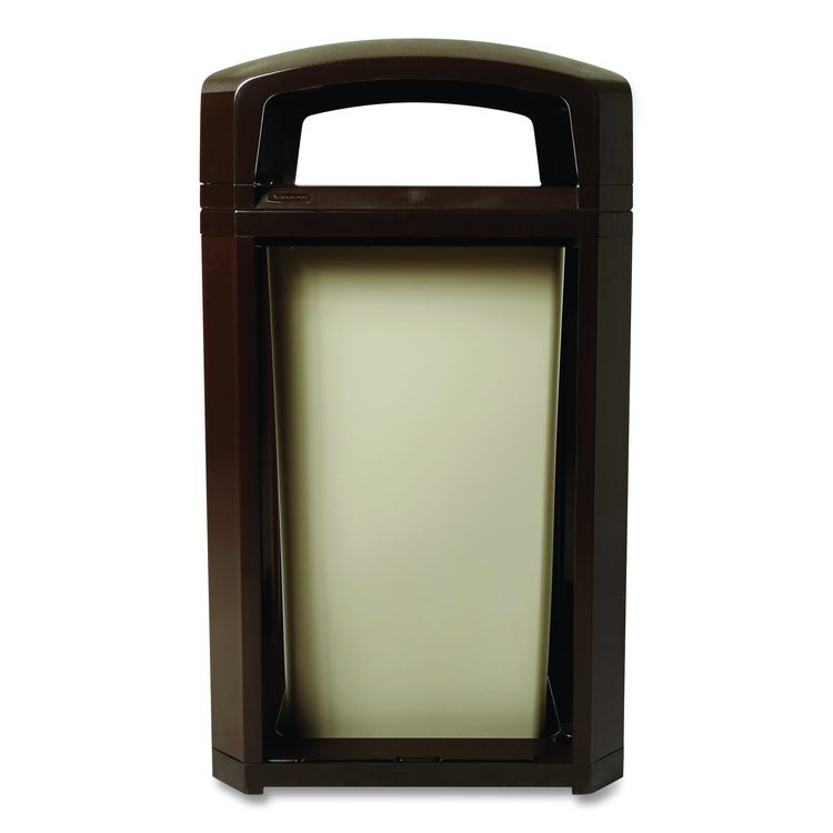 Landmark Series Classic Dome Top Container, 50 gal, Plastic, Sable