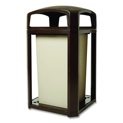 Landmark Series Classic Dome Top Container, 50 gal, Plastic, Sable