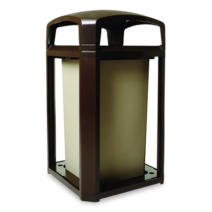 Landmark Series Classic Dome Top Container, 50 gal, Plastic, Sable