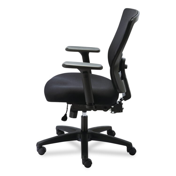 Alera Envy Series Mesh Mid-Back Multifunction Chair, Supports Up to 250 lb, 17" to 21.5" Seat Height, Black