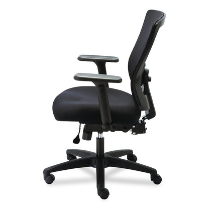 Alera Envy Series Mesh Mid-Back Multifunction Chair, Supports Up to 250 lb, 17" to 21.5" Seat Height, Black